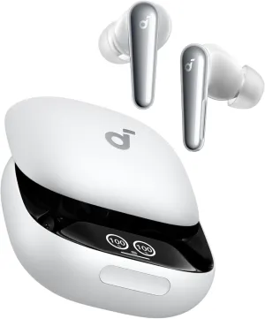 Soundcore Liberty 4 Pro by Anker,Noise Cancelling Wireless Earbuds,7-Sensor and Real-Time Adaptive Noise Cancelling,2Faster Charging,Studio-Level Hi-Fi Music,Clear Calls with 6 Mics and AI(Renewed)