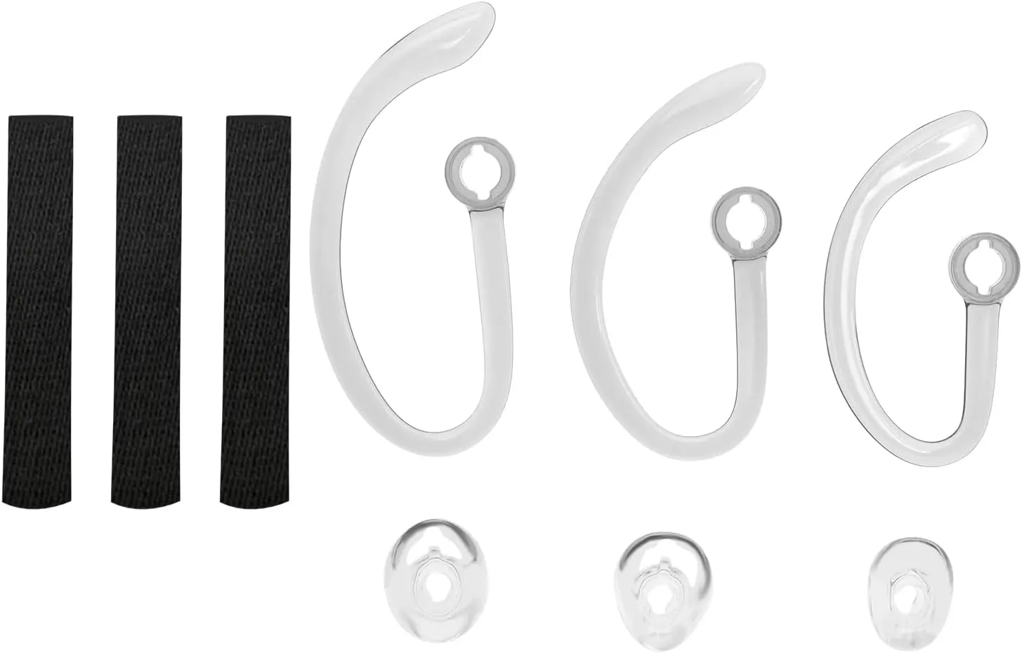 The Lord of the Tools 3 Sets Earbuds Eargels Spare Kit Silicone Ear Tip Ear Hook Loop Tube Foam Sleeve Compatible with Plantronics CS540 Savi W440 W740 Headsets Accessories