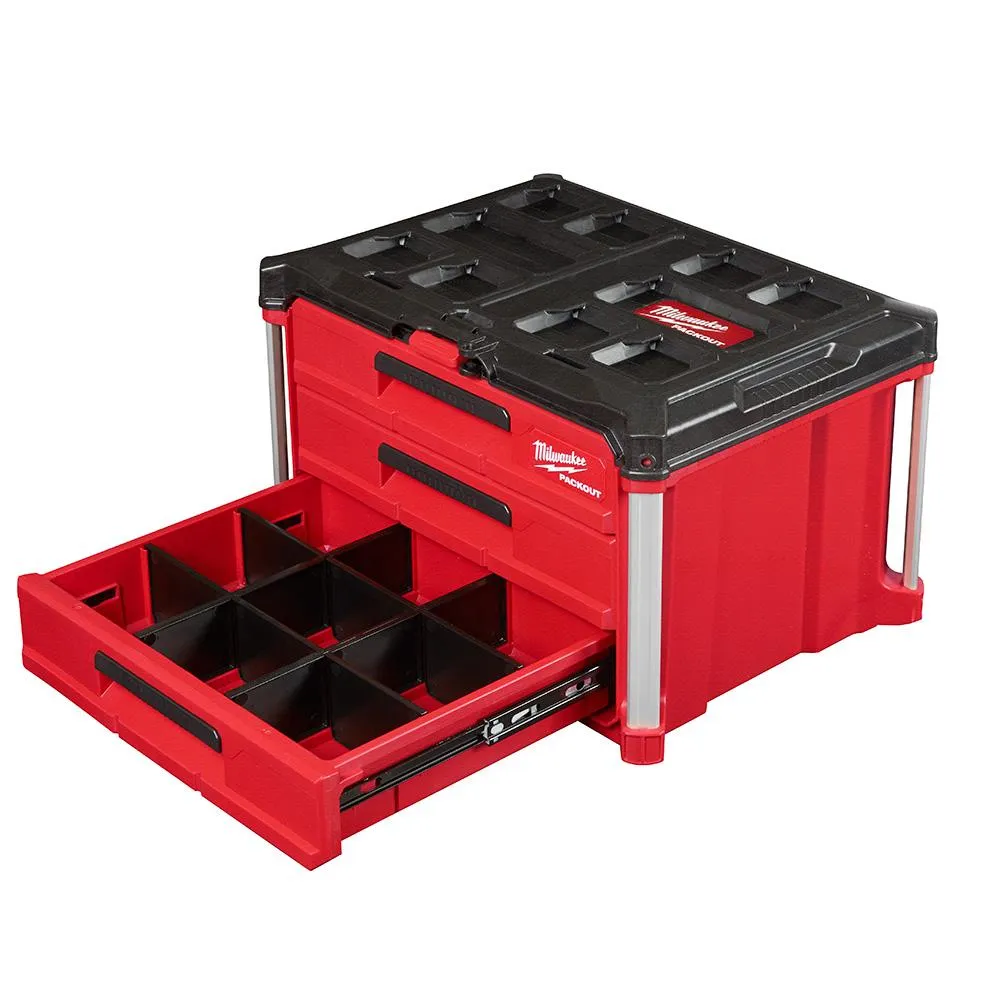 Tool Box - Milwaukee PACKOUT™ 3-Drawer Tool Box, 48-22-8443