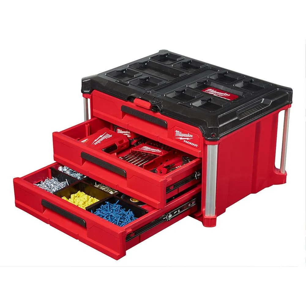 Tool Box - Milwaukee PACKOUT™ 3-Drawer Tool Box, 48-22-8443