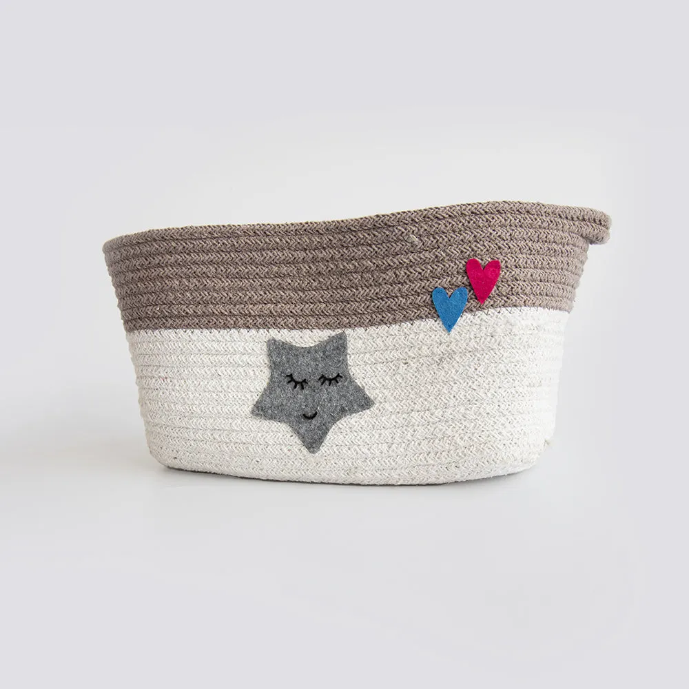 Twinkly Stars- Cotton Rope Basket- Individual/ Set Of 2