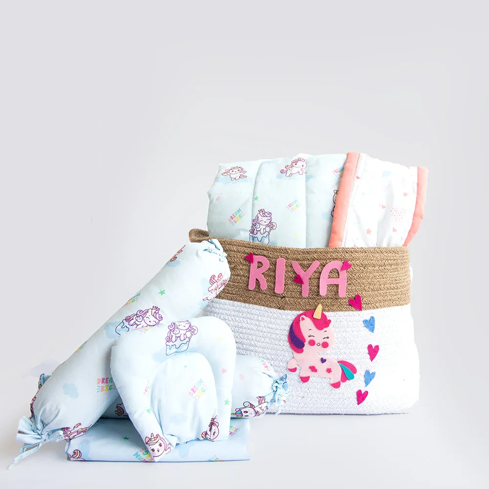 Unicorn Dreams- Cotton Rope Basket- Individual/ Set Of 2