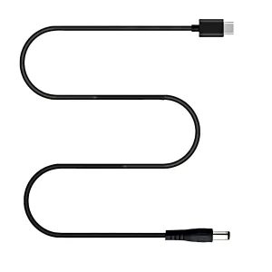 USB C to DC 12V 5.5mm x 2.5mm(compatible with 5.5 x 2.1mm)Power cord, 5 Ft. Type C Input to DC 12V 3A Out power cable, work with PD Charger and Power Bank. Portable for outdoor, studio and travel.