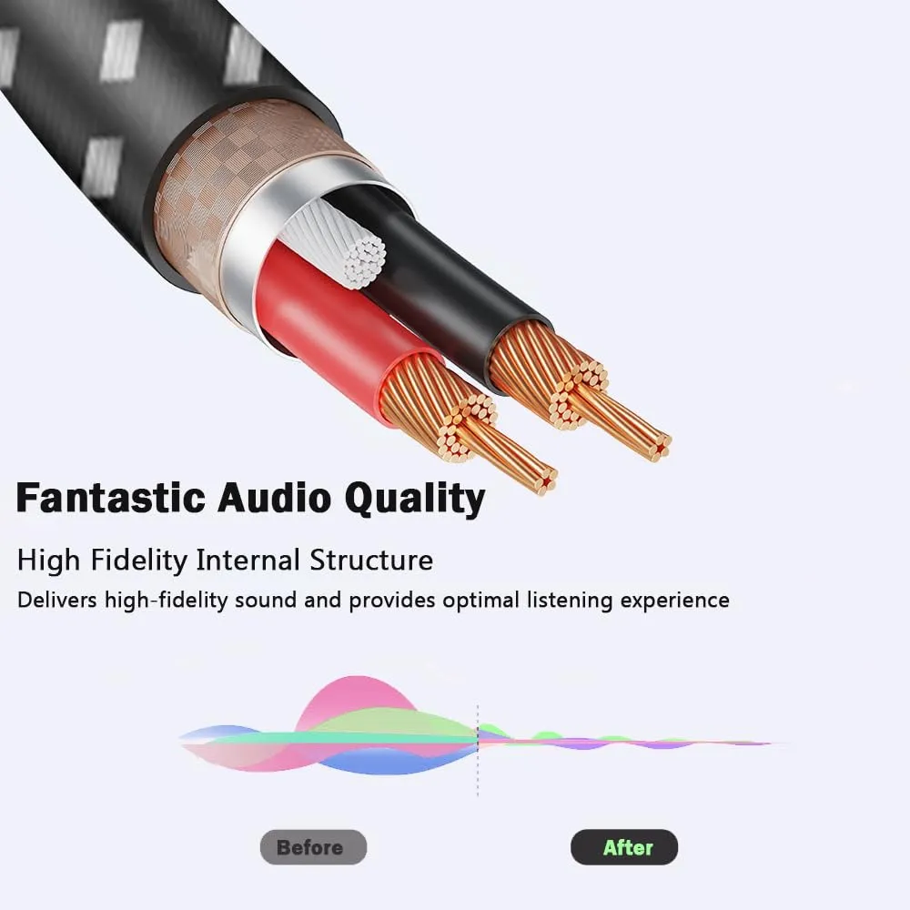 USB Microphone Cable, 10FT XLR Female to USB Microphone Cable Mic Link Converter Cable for Microphones or Recording Karaoke Sing, Compatible with Dynamic Microphones, Windows, Laptop, Mac OS