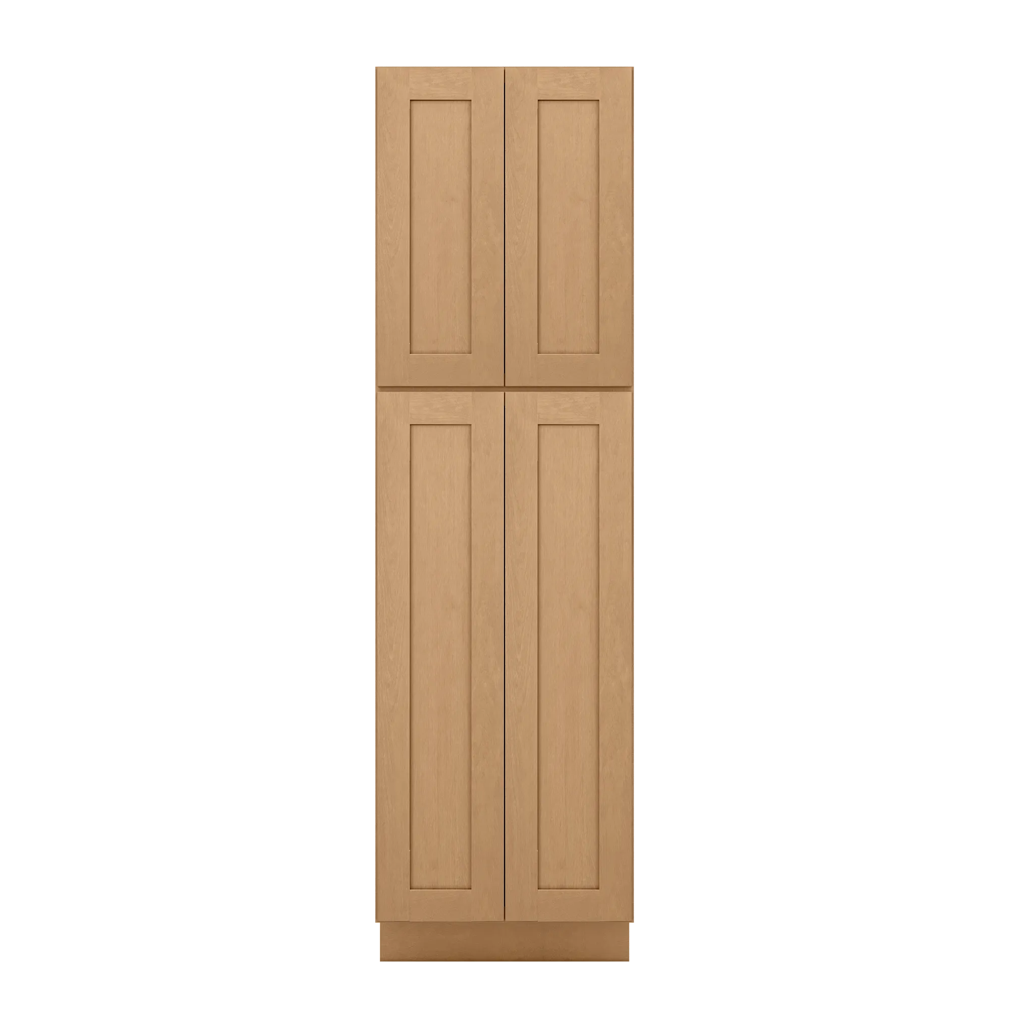Utility Kitchen Cabinet U2484 Shaker Toffee LessCare 24 in. width 84 in. height 24 in. depth