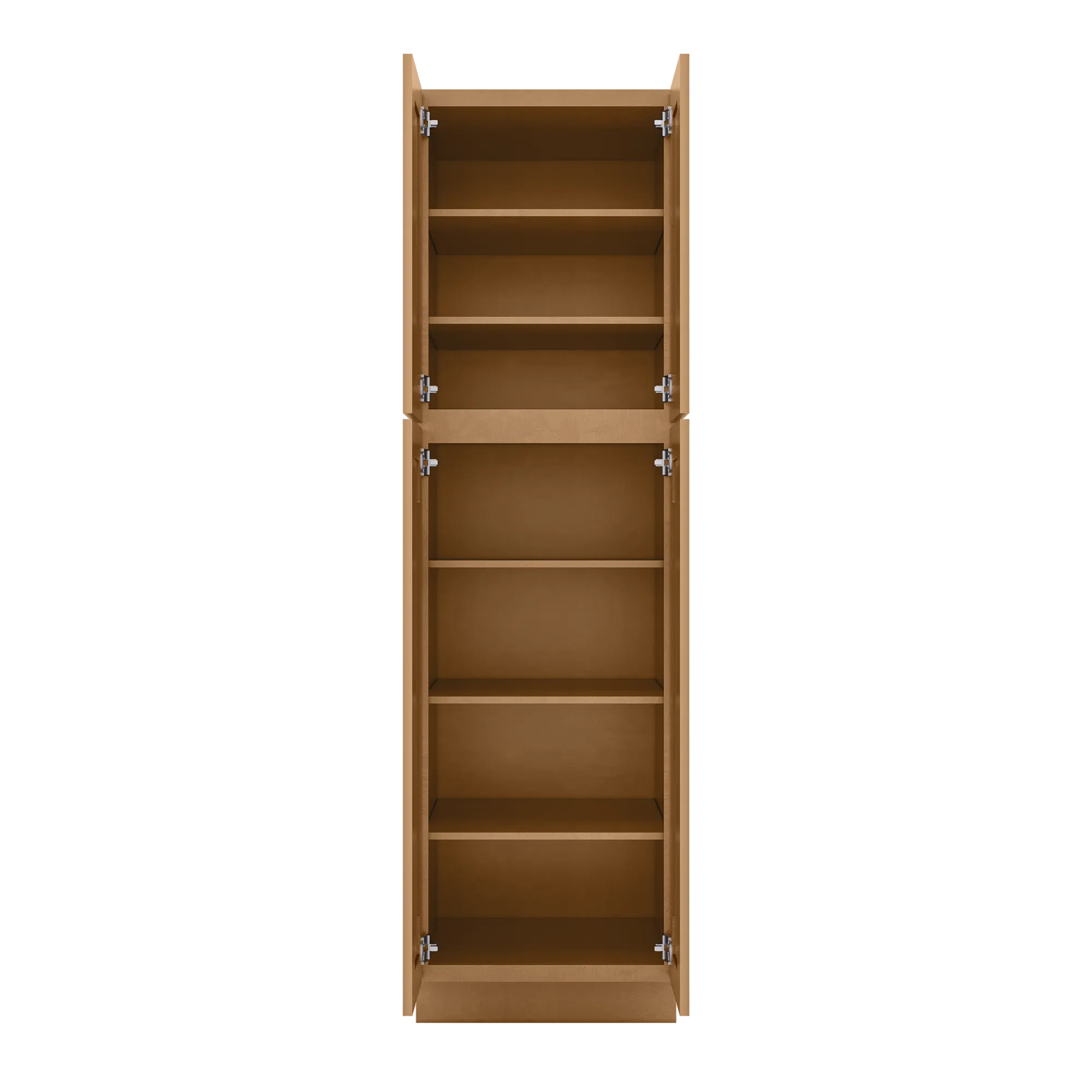 Utility Kitchen Cabinet U2484 Shaker Toffee LessCare 24 in. width 84 in. height 24 in. depth