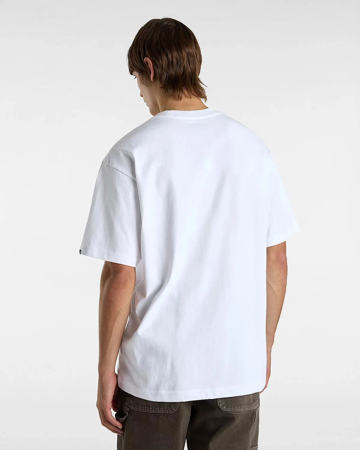 Vans Unisex Left Chest Embroidered Logo T-Shirt White VN000P1PWHT