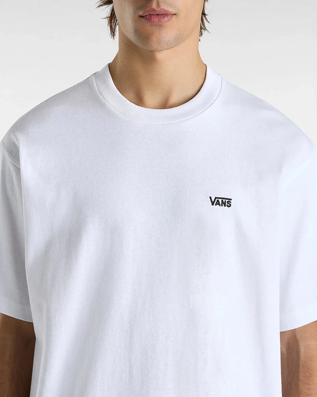 Vans Unisex Left Chest Embroidered Logo T-Shirt White VN000P1PWHT