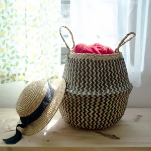 Wicker Belly Basket (Black)