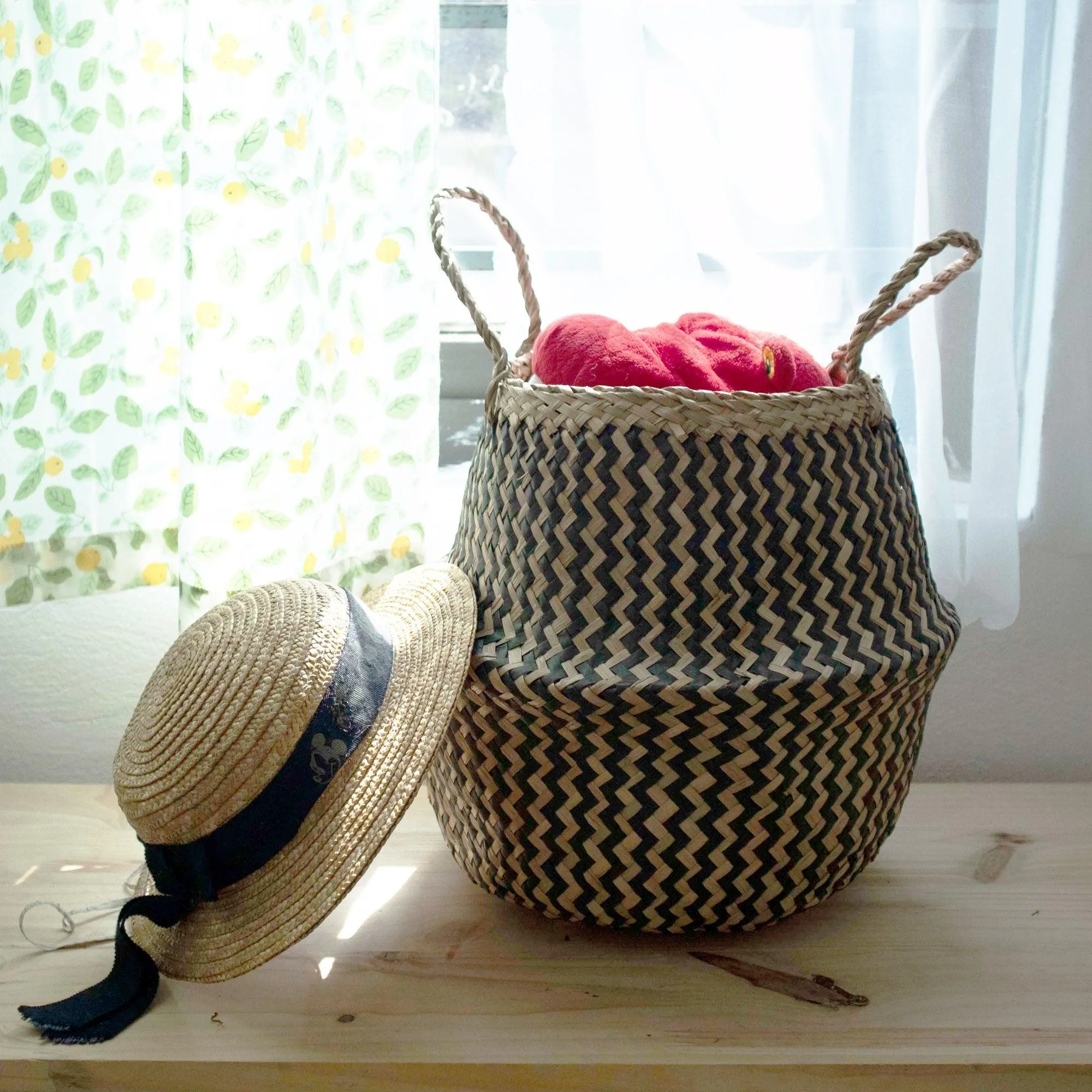 Wicker Belly Basket (Black)